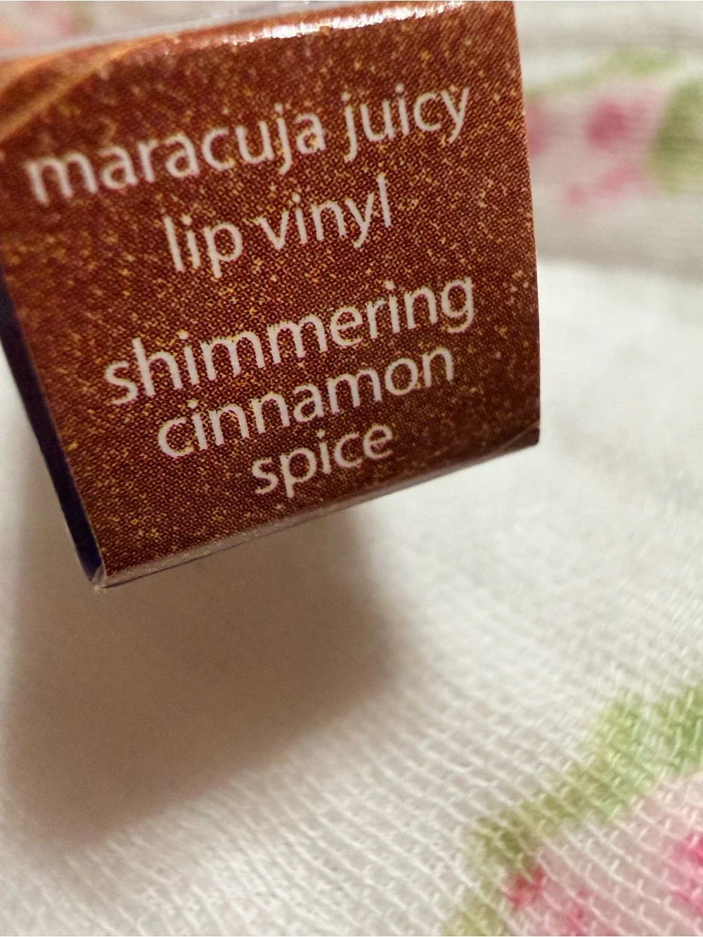 tarte Maracuja Juicy Lip Vinyl — shimmering cinnamon spice - new in box